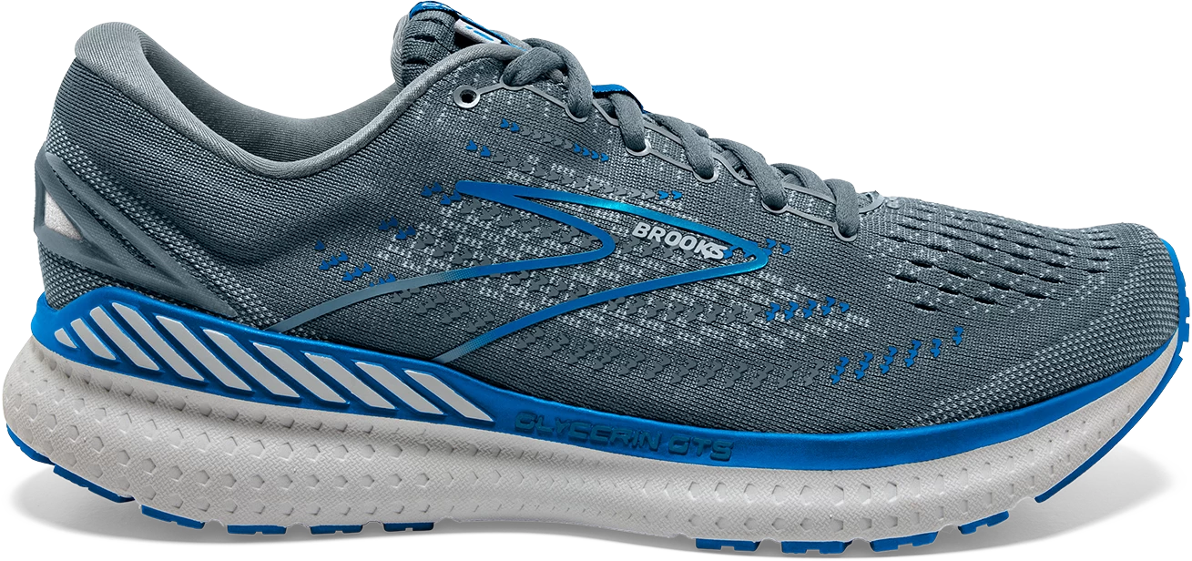 BROOKS Men's Glycerin GTS 19 (095 - Quarry/Grey/Dark Blue) 1 BROOKS Men's Glycerin GTS 19 (095 - Quarry/Grey/Dark Blue)