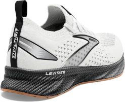 BROOKS Men's Levitate Stealthfit 6 (121 - White/Black) -Boutique Sports Fashion Store 0430AB83 8722 4E17 960B 6D029C4DA03F
