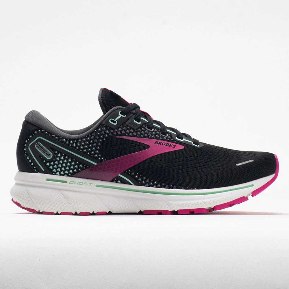 Brooks Ghost 14 Women's Black/Pink/Yucca 1 Brooks Ghost 14 Women's Black/Pink/Yucca