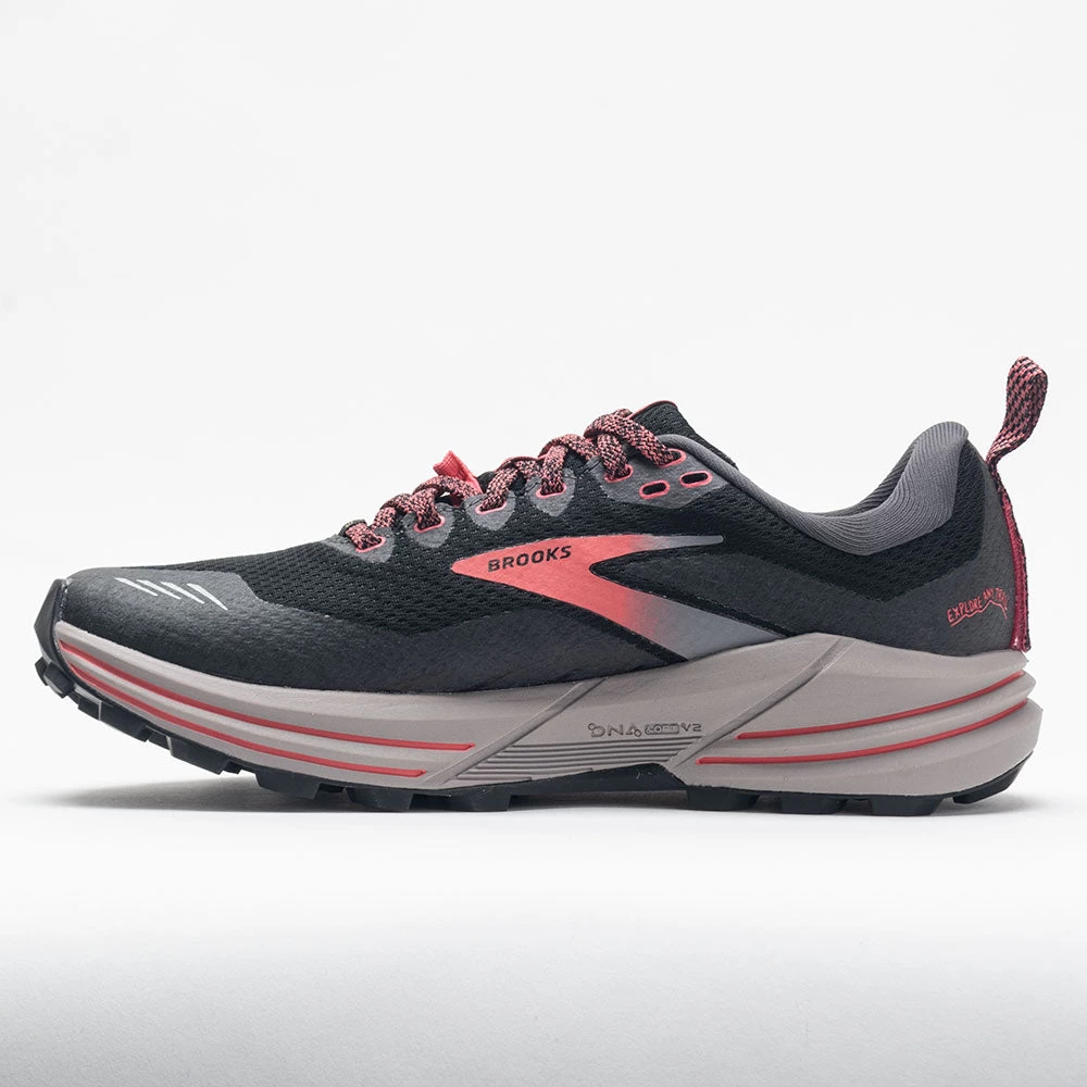 Brooks Cascadia 16 GTX Women's Black/Blackened Pearl/Coral 2 Brooks Cascadia 16 GTX Women's Black/Blackened Pearl/Coral - Image 2