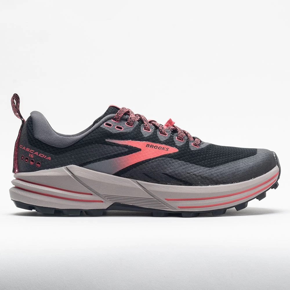 Brooks Cascadia 16 GTX Women's Black/Blackened Pearl/Coral 1 Brooks Cascadia 16 GTX Women's Black/Blackened Pearl/Coral