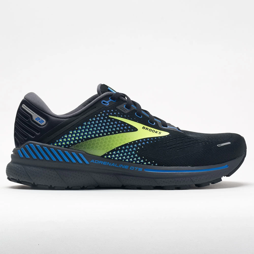 Brooks Adrenaline GTS 22 Men's Black/Blue/Nightlife 1 Brooks Adrenaline GTS 22 Men's Black/Blue/Nightlife