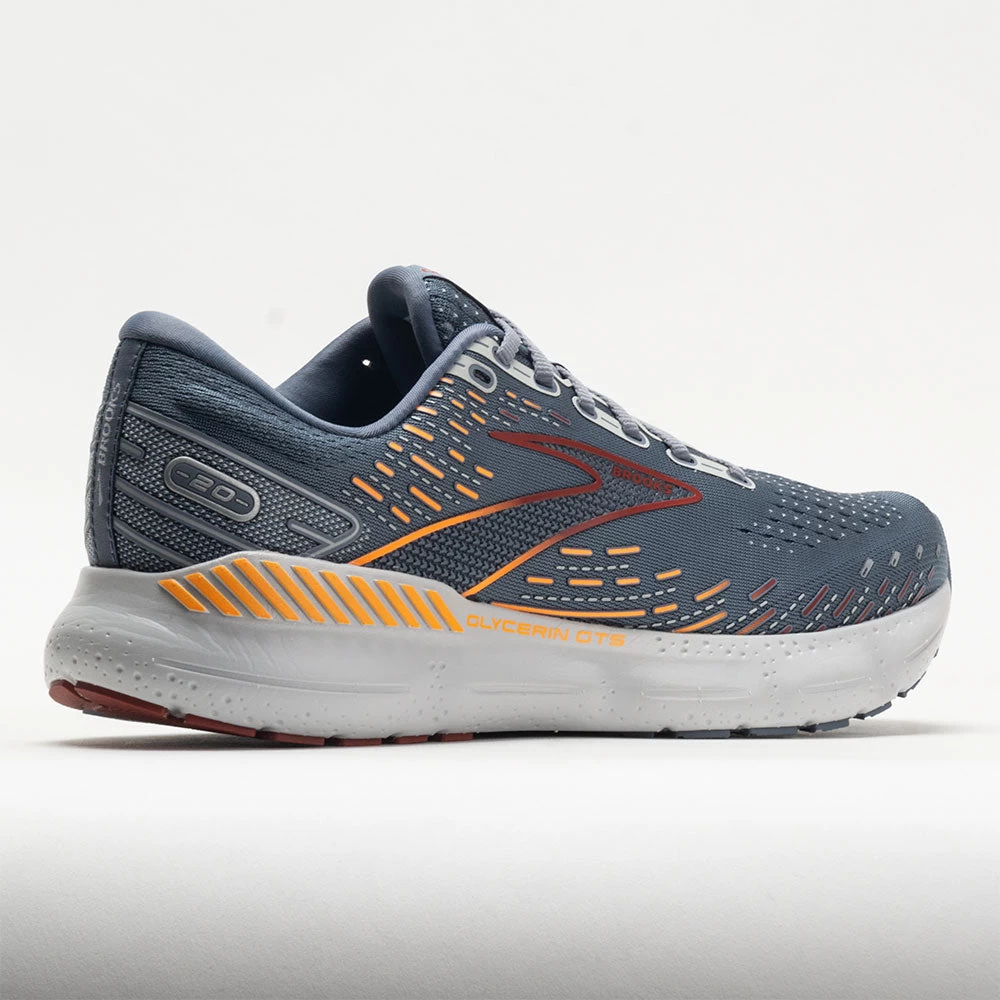 Brooks Glycerin GTS 20 Men's Grey/Chili Oil/Orange 6 Brooks Glycerin GTS 20 Men's Grey/Chili Oil/Orange - Image 6