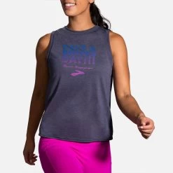 Brooks Distance Graphic Tank Women's (2020) -Boutique Sports Fashion Store 056801 470 1