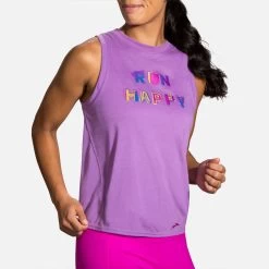 Brooks Distance Graphic Tank Women's (2020) -Boutique Sports Fashion Store 056801 595 1