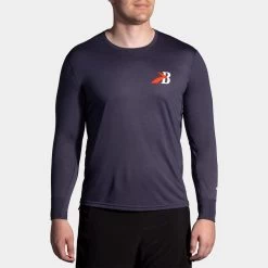 Brooks Distance Graphic Long Sleeve Men's 29 Brooks Distance Graphic Long Sleeve Men's -Boutique Sports Fashion Store 056816 035 1