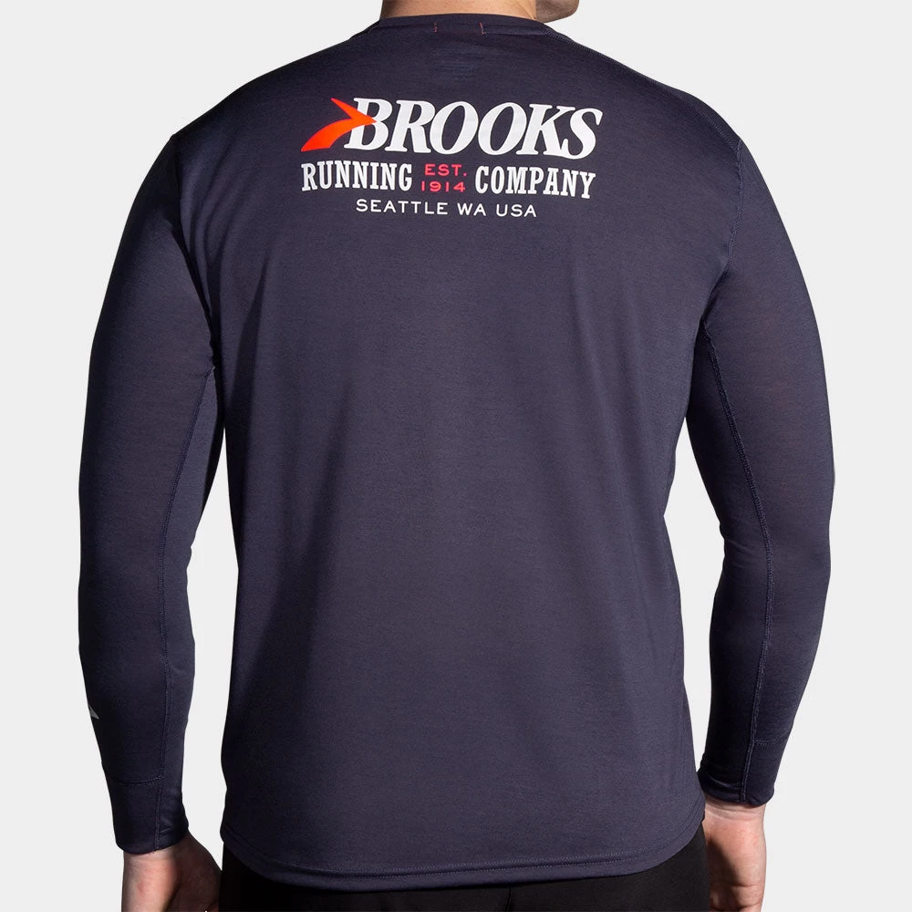 Brooks Distance Graphic Long Sleeve Men's 11 Brooks Distance Graphic Long Sleeve Men's - Image 11
