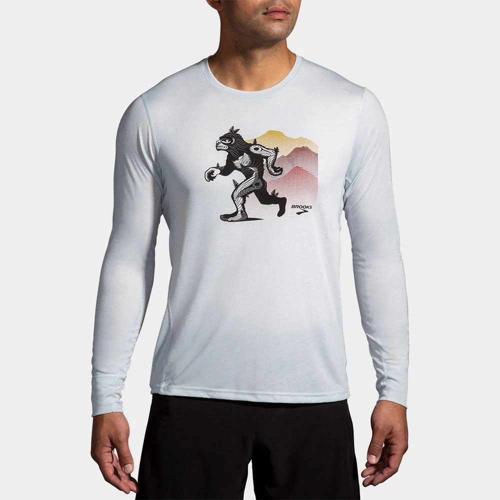 Brooks Distance Graphic Long Sleeve Men's 12 Brooks Distance Graphic Long Sleeve Men's - Image 12