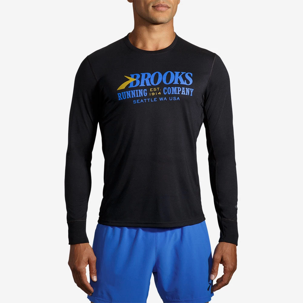 Brooks Distance Graphic Long Sleeve Men's 15 Brooks Distance Graphic Long Sleeve Men's - Image 15
