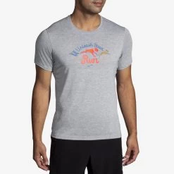 Brooks Distance Graphic Short Sleeve Men's 31 Brooks Distance Graphic Short Sleeve Men's -Boutique Sports Fashion Store 056934 058 1