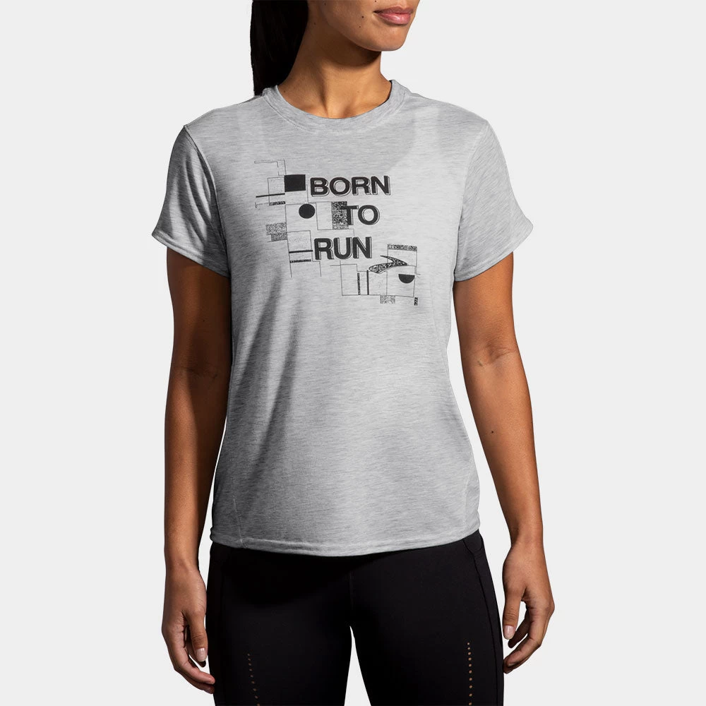 Brooks Distance Graphic Short Sleeve Spring 2022 Women's 4 Brooks Distance Graphic Short Sleeve Spring 2022 Women's - Image 4