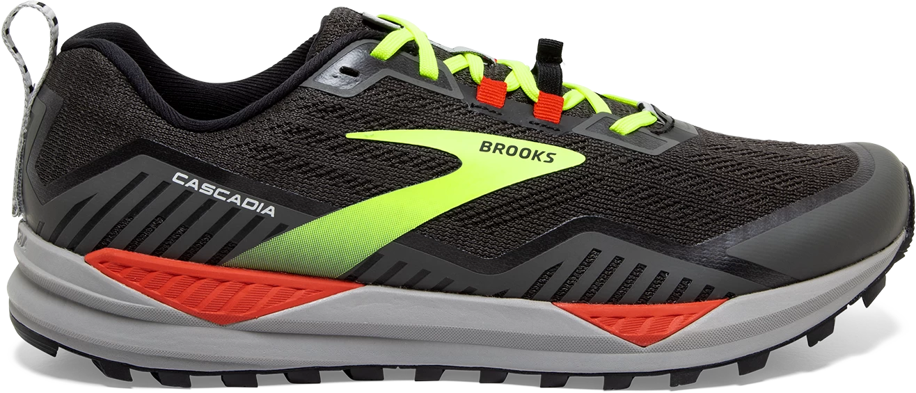 BROOKS Men's Cascadia 15 (076 - Black/raven/cherry Tomato) 1 BROOKS Men's Cascadia 15 (076 - Black/raven/cherry Tomato)