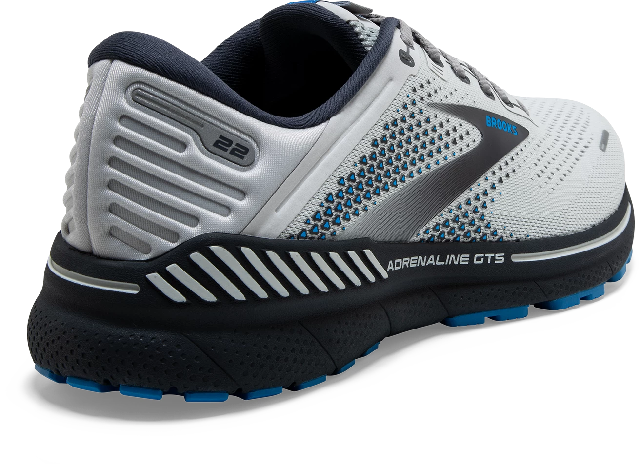 BROOKS Men's Adrenaline GTS 22 (023 - Oyster/India Ink/Blue) 4 BROOKS Men's Adrenaline GTS 22 (023 - Oyster/India Ink/Blue) - Image 4