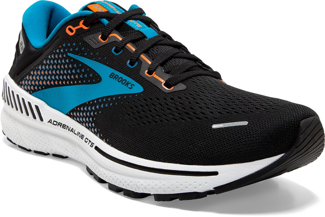BROOKS Men's Adrenaline GTS 22 (034 - Black/Blue/Orange) 3 BROOKS Men's Adrenaline GTS 22 (034 - Black/Blue/Orange) - Image 3