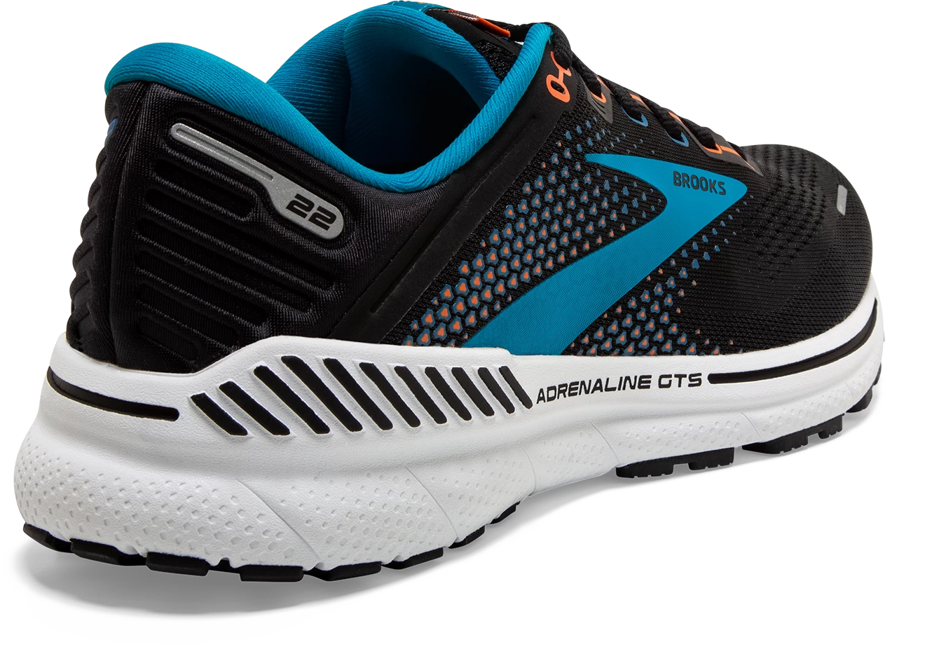 BROOKS Men's Adrenaline GTS 22 (034 - Black/Blue/Orange) 4 BROOKS Men's Adrenaline GTS 22 (034 - Black/Blue/Orange) - Image 4
