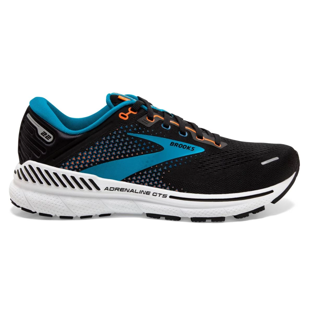 BROOKS Men's Adrenaline GTS 22 (034 - Black/Blue/Orange) 1 BROOKS Men's Adrenaline GTS 22 (034 - Black/Blue/Orange)