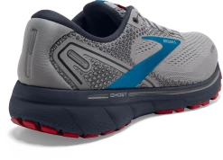 BROOKS Men's Ghost 14 (078 - Grey/Blue/Red) -Boutique Sports Fashion Store 110369 078 H Ghost 14