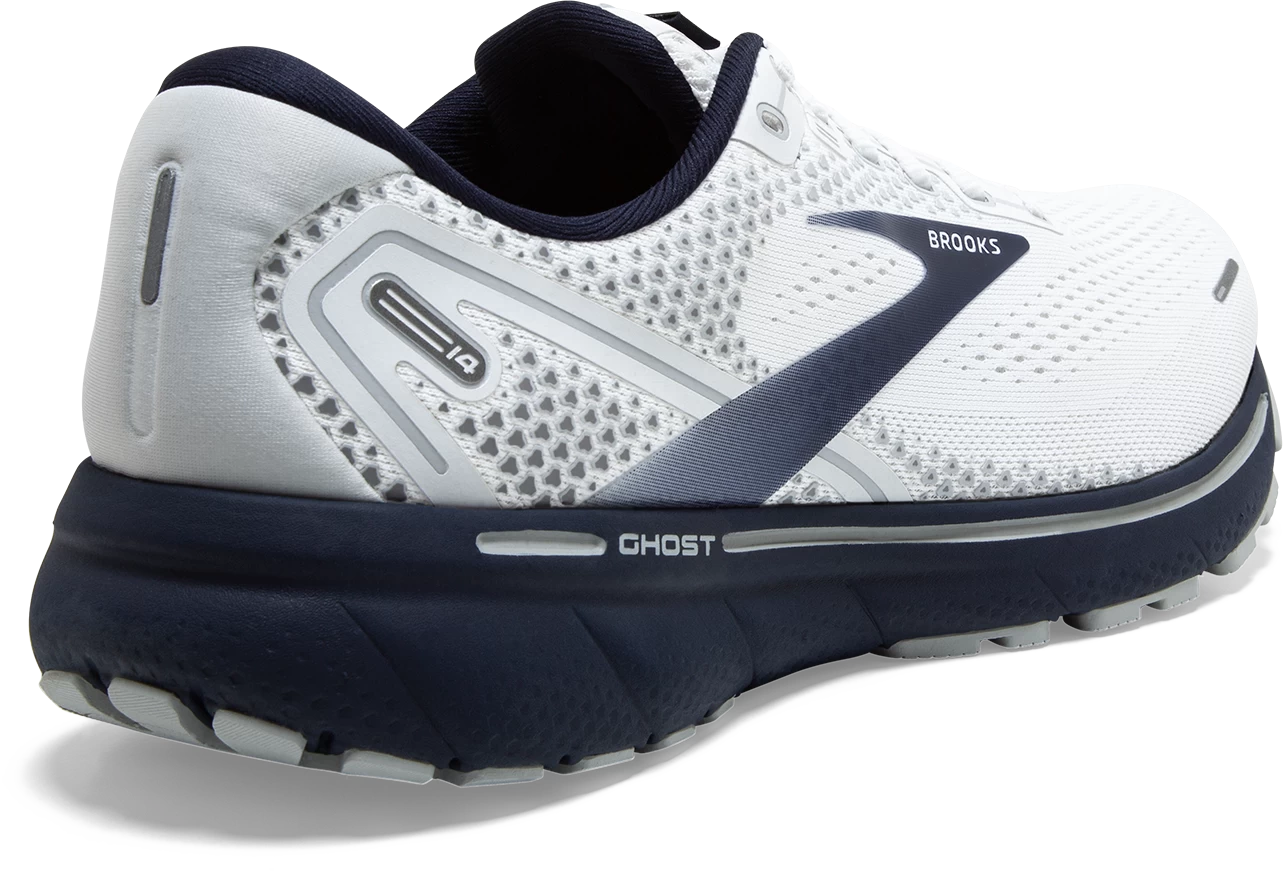 BROOKS Men's Ghost 14 (190 - White/Grey/Navy) 4 BROOKS Men's Ghost 14 (190 - White/Grey/Navy) - Image 4