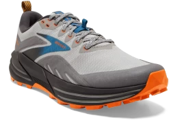 BROOKS Men's Cascadia 16 (038 - Oyster Mushroom/Alloy/Orange) -Boutique Sports Fashion Store 110376 038 A Cascadia 16