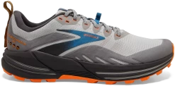 BROOKS Men's Cascadia 16 (038 - Oyster Mushroom/Alloy/Orange)