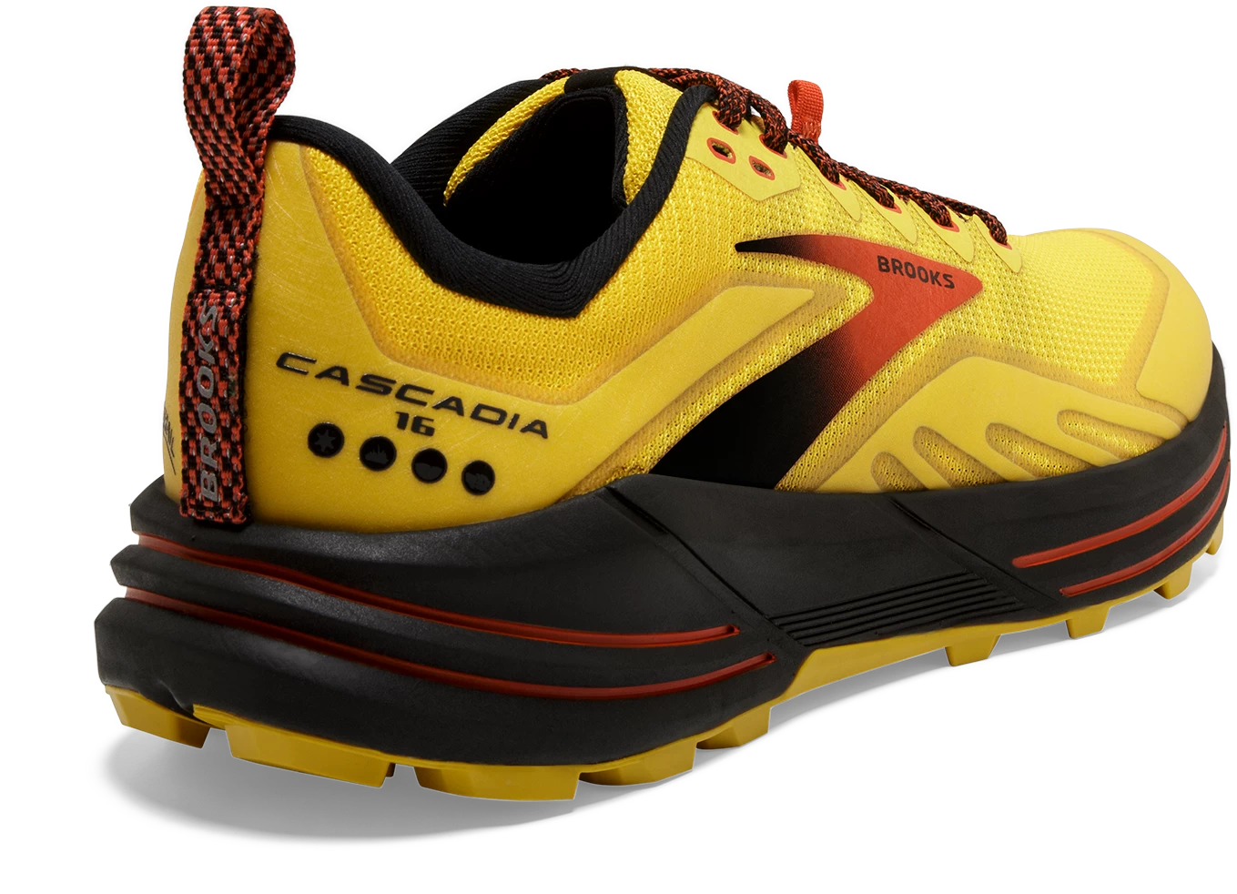 BROOKS Men's Cascadia 16 (745 - Yellow/Black/Grenadine) 4 BROOKS Men's Cascadia 16 (745 - Yellow/Black/Grenadine) - Image 4