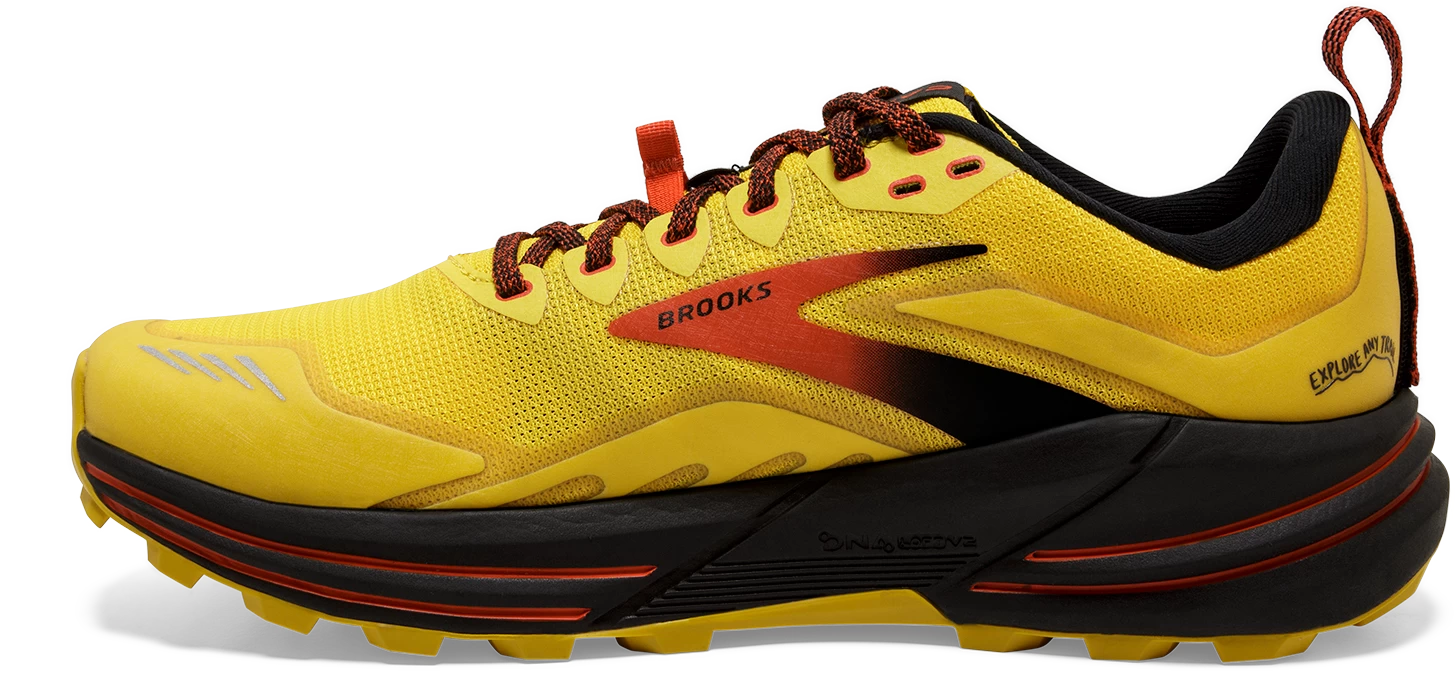BROOKS Men's Cascadia 16 (745 - Yellow/Black/Grenadine) 2 BROOKS Men's Cascadia 16 (745 - Yellow/Black/Grenadine) - Image 2