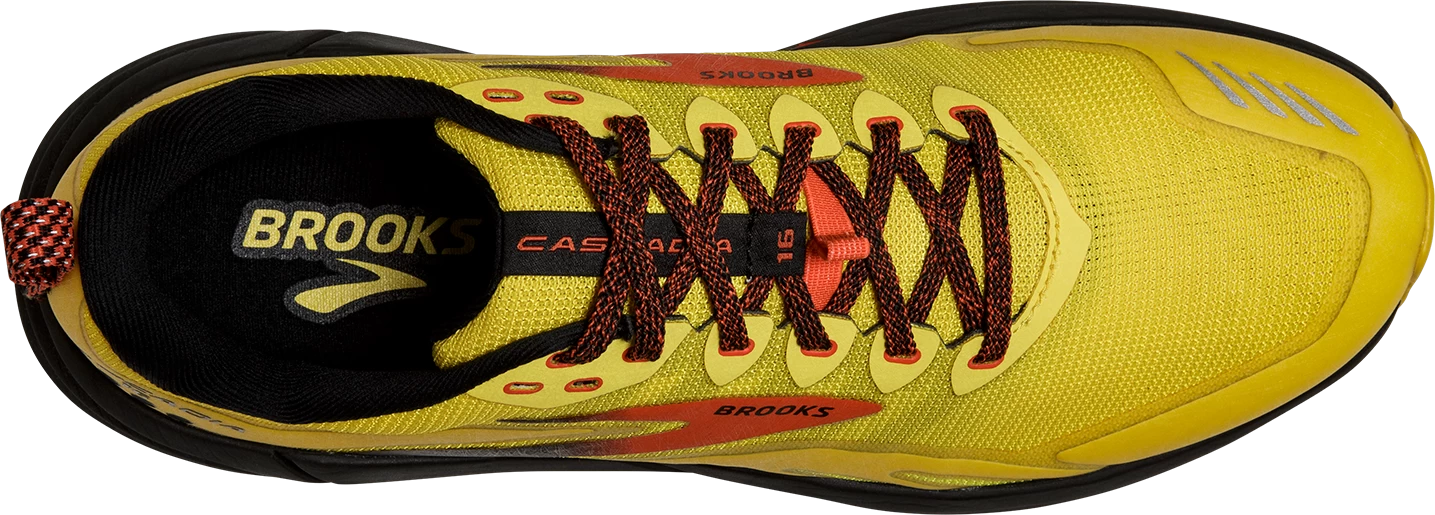 BROOKS Men's Cascadia 16 (745 - Yellow/Black/Grenadine) 5 BROOKS Men's Cascadia 16 (745 - Yellow/Black/Grenadine) - Image 5