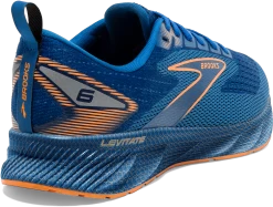 BROOKS Men's Levitate 6 (405 - Classic Blue/Orange) 9 BROOKS Men's Levitate 6 (405 - Classic Blue/Orange) -Boutique Sports Fashion Store 110395 405 H Levitate 6