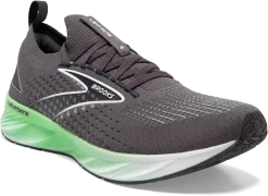 BROOKS Men's Levitate Stealthfit 6 (323 - Blackened Pearl/Green/White) -Boutique Sports Fashion Store 110397 323 A Levitate StealthFit 6
