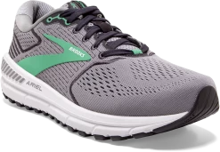 BROOKS Women's Ariel '20 (076 - Alloy/Blackened Pearl/Green) -Boutique Sports Fashion Store 120315 076 A Ariel 20