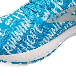 BROOKS Women's Launch 7 “Brave Like Gabe” (406 - Blue/white) -Boutique Sports Fashion Store 120322 406 D1 Launch 7