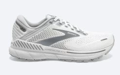 BROOKS Women's Adrenaline GTS 22 Wide (134 - White/Oyster/Primer Grey)