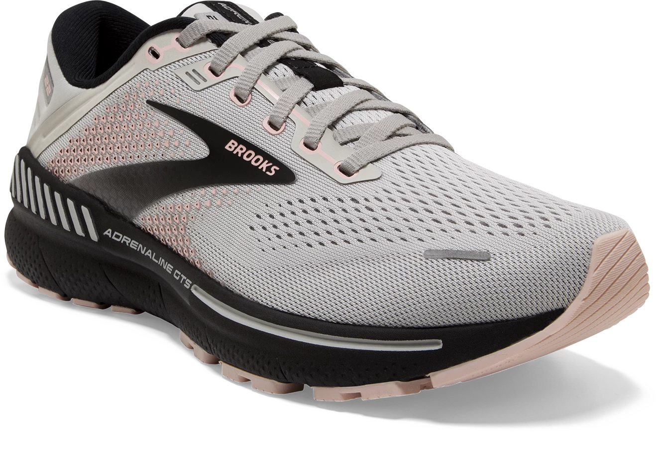 BROOKS Women's Adrenaline GTS 22 WIDE (035 - Grey/Rose/Black) 3 BROOKS Women's Adrenaline GTS 22 WIDE (035 - Grey/Rose/Black) - Image 3