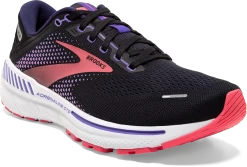 BROOKS Women's Adrenaline GTS 22 (080 - Black/Purple/Coral) -Boutique Sports Fashion Store 120353 080 A Adrenaline GTS 22