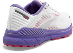 BROOKS Women's Adrenaline GTS 22 (105 - White/Coral/Purple) -Boutique Sports Fashion Store 120353 105 H Adrenaline GTS 22