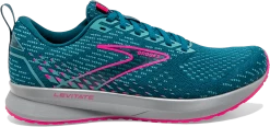 BROOKS Women's Levitate 5 (423 - Blue/Porcelain/Pink)