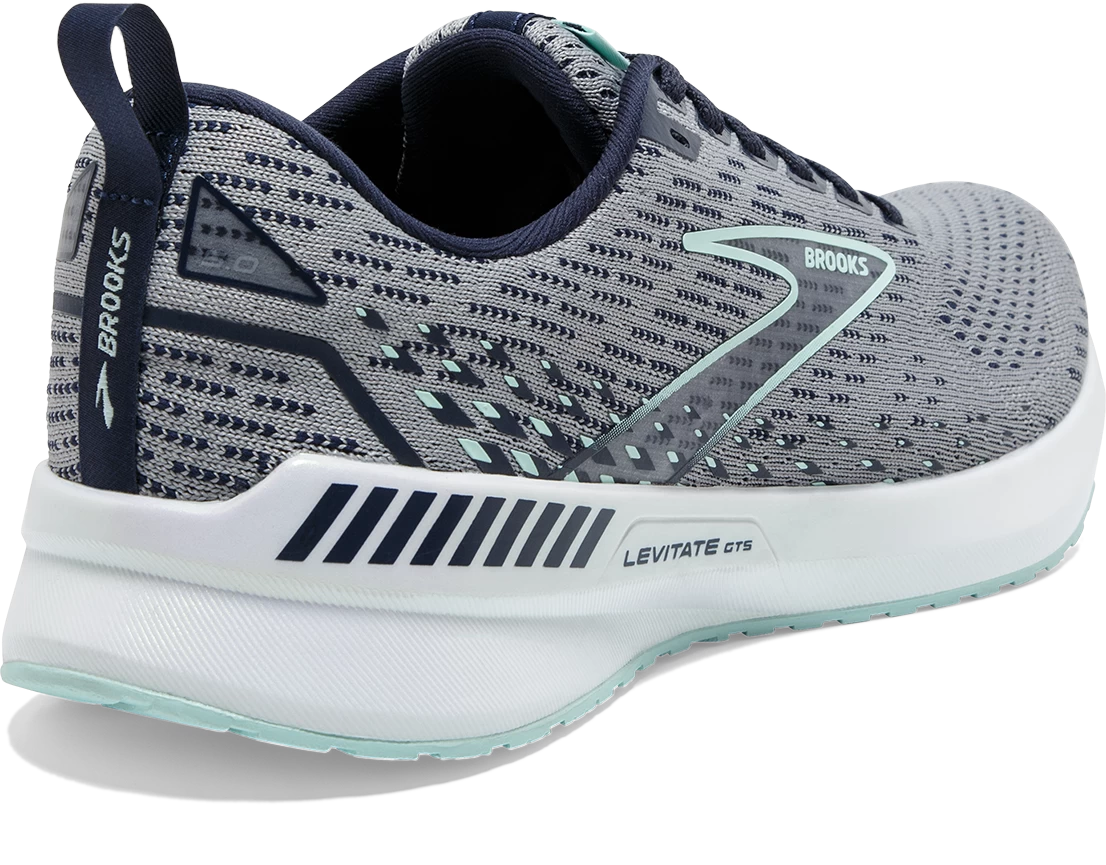 BROOKS Women's Levitate 5 GTS (069 - Grey/Peacoat/Blue Light) 4 BROOKS Women's Levitate 5 GTS (069 - Grey/Peacoat/Blue Light) - Image 4