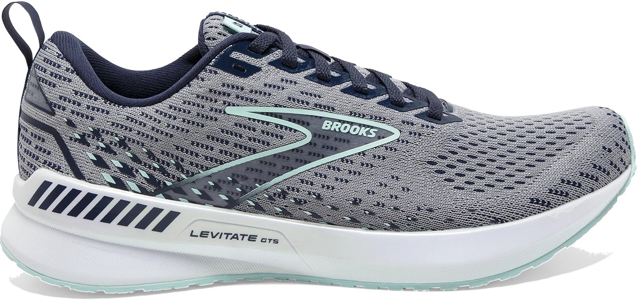 BROOKS Women's Levitate 5 GTS (069 - Grey/Peacoat/Blue Light) 1 BROOKS Women's Levitate 5 GTS (069 - Grey/Peacoat/Blue Light)