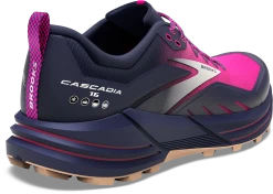BROOKS Women's Cascadia 16 (425 - Peacoat/Pink/Biscuit) -Boutique Sports Fashion Store 120363 425 H Cascadia 16