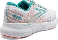 BROOKS Women’s Glycerin 20 (061 - Oyster/Latigo Bay/Coral) -Boutique Sports Fashion Store 120369 061 H Glycerin 20
