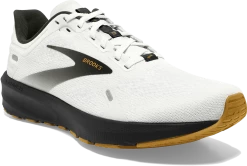 BROOKS Women’s Launch 9 (121 - White/Black/Tan) -Boutique Sports Fashion Store 120373 121 A Launch 9