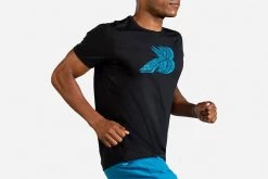 Men's Brooks Distance Graphic Short Sleeve 211320-043 -Boutique Sports Fashion Store 211320 043 MV Distance Graphic Short Sleeve