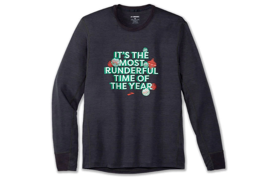 NEW! Men's Brooks "Runderful Time Of Year" Long Sleeves - 211362-075 1 NEW! Men's Brooks "Runderful Time Of Year" Long Sleeves - 211362-075