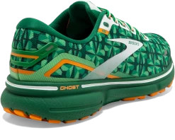 BROOKS Women's Ghost 15 “Run Lucky” (371 - Green/White/Orange) -Boutique Sports Fashion Store 299DAEC0 97E9 4F42 9EAC 61E3F1C21EEC