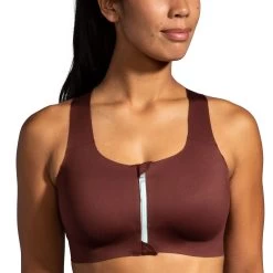 Women's Brooks Dare Zip Run Bra 2.0 - 350083-224 -Boutique Sports Fashion Store 350083 224 MF Dare Zip Run Bra 2
