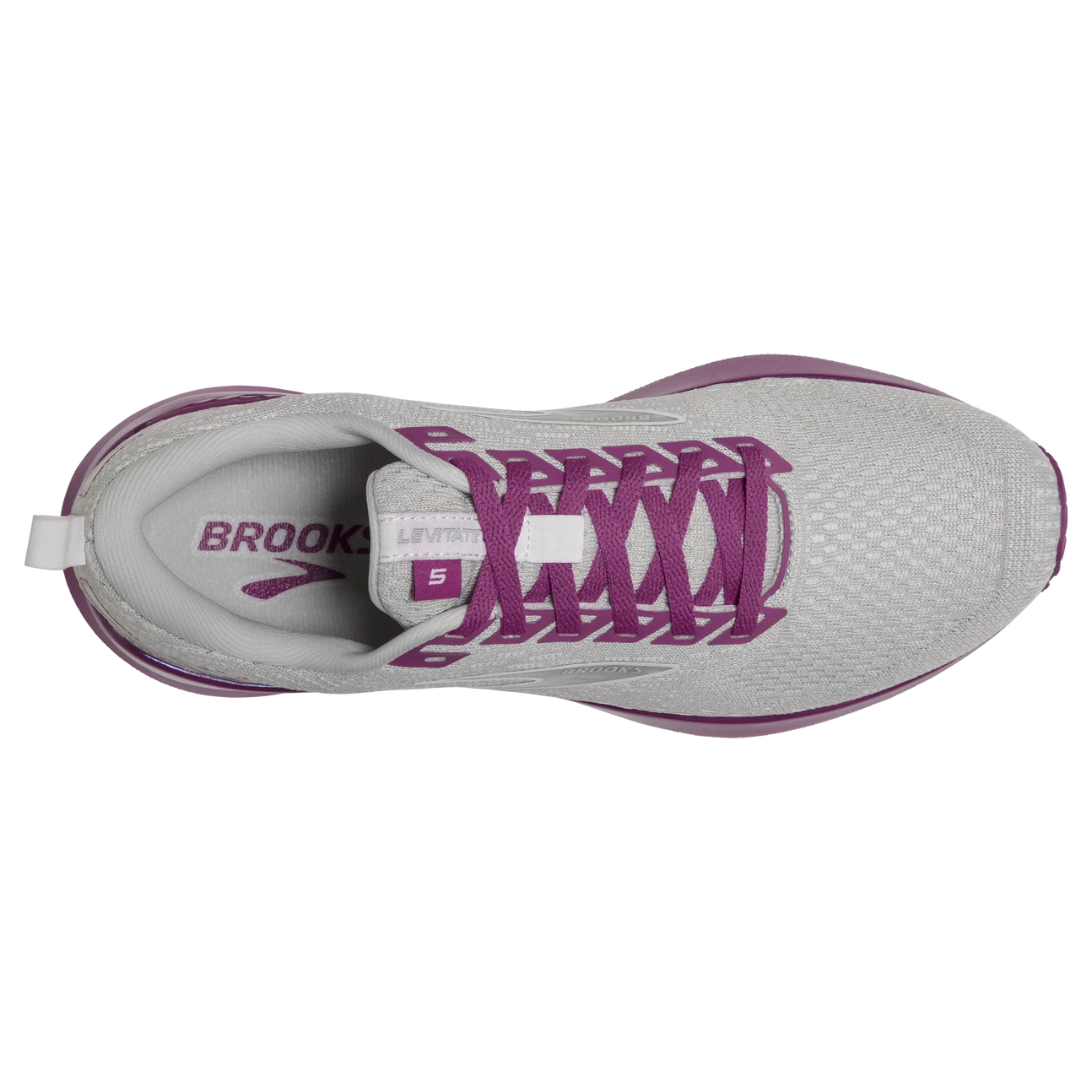 BROOKS Women's Levitate 5 GTS (003 - Grey/Lavender/Baton Rouge) 5 BROOKS Women's Levitate 5 GTS (003 - Grey/Lavender/Baton Rouge) - Image 5