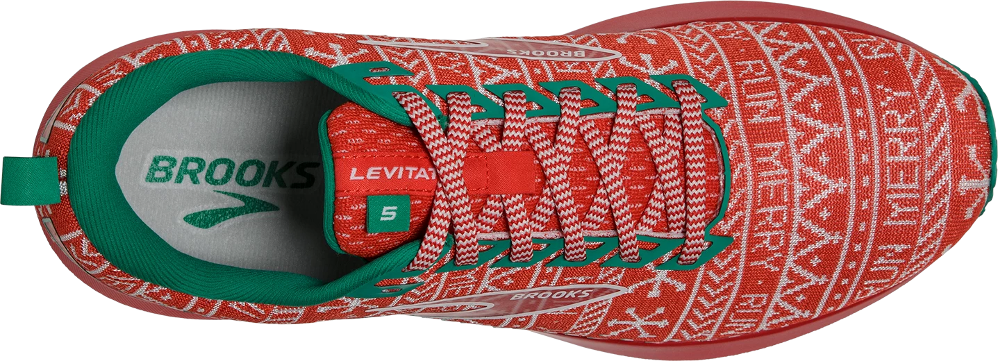 BROOKS Men’s Levitate 5 “Run Merry” (634 - Red/White/Green) 6 BROOKS Men’s Levitate 5 “Run Merry” (634 - Red/White/Green) - Image 6
