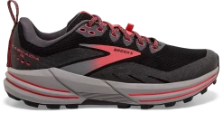 BROOKS Women's Cascadia 16 GTX (071 - Black/Blackened Pearl/Coral)