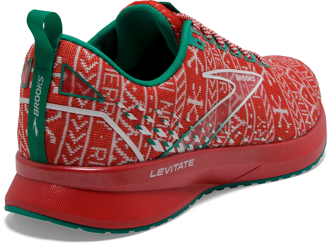 BROOKS Men’s Levitate 5 “Run Merry” (634 - Red/White/Green) 4 BROOKS Men’s Levitate 5 “Run Merry” (634 - Red/White/Green) - Image 4