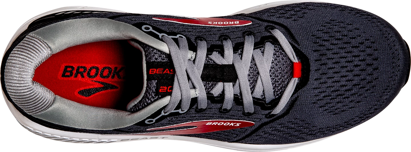 BROOKS Men's Beast '20 WIDE 2E (019 - Blackened Pearl/Black/Red) 4 BROOKS Men's Beast '20 WIDE 2E (019 - Blackened Pearl/Black/Red) - Image 4